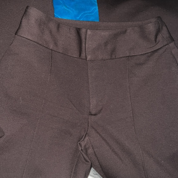 INC 0Petite Chocolate Brown Pants Front Seam Barely Bootcut - Picture 2 of 7